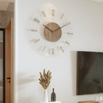 Modern Silent Wall Clock – Sleek Wood and Acrylic Design