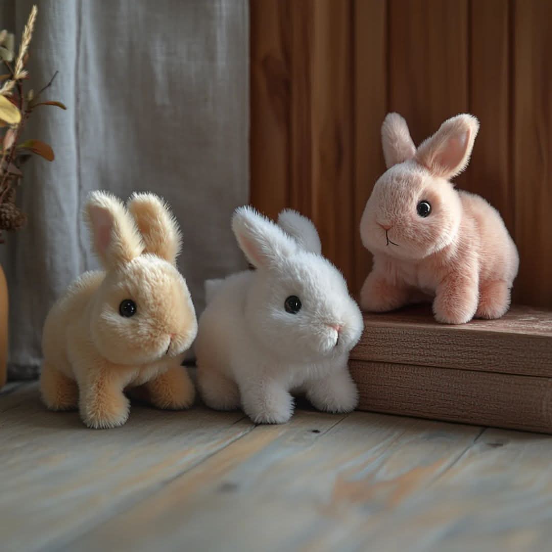 Animated Plush Bunny Toy with Realistic Hopping, Ear Movement, and Soft Cuddly Design for Kids and Playtime Fun