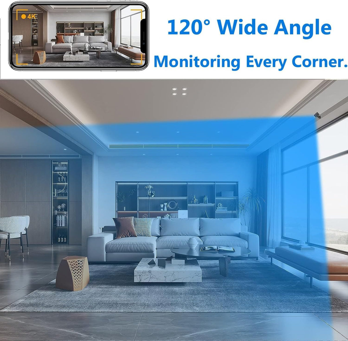 Indoor Camera with Night Vision, Motion Detection, and Wi-Fi Access