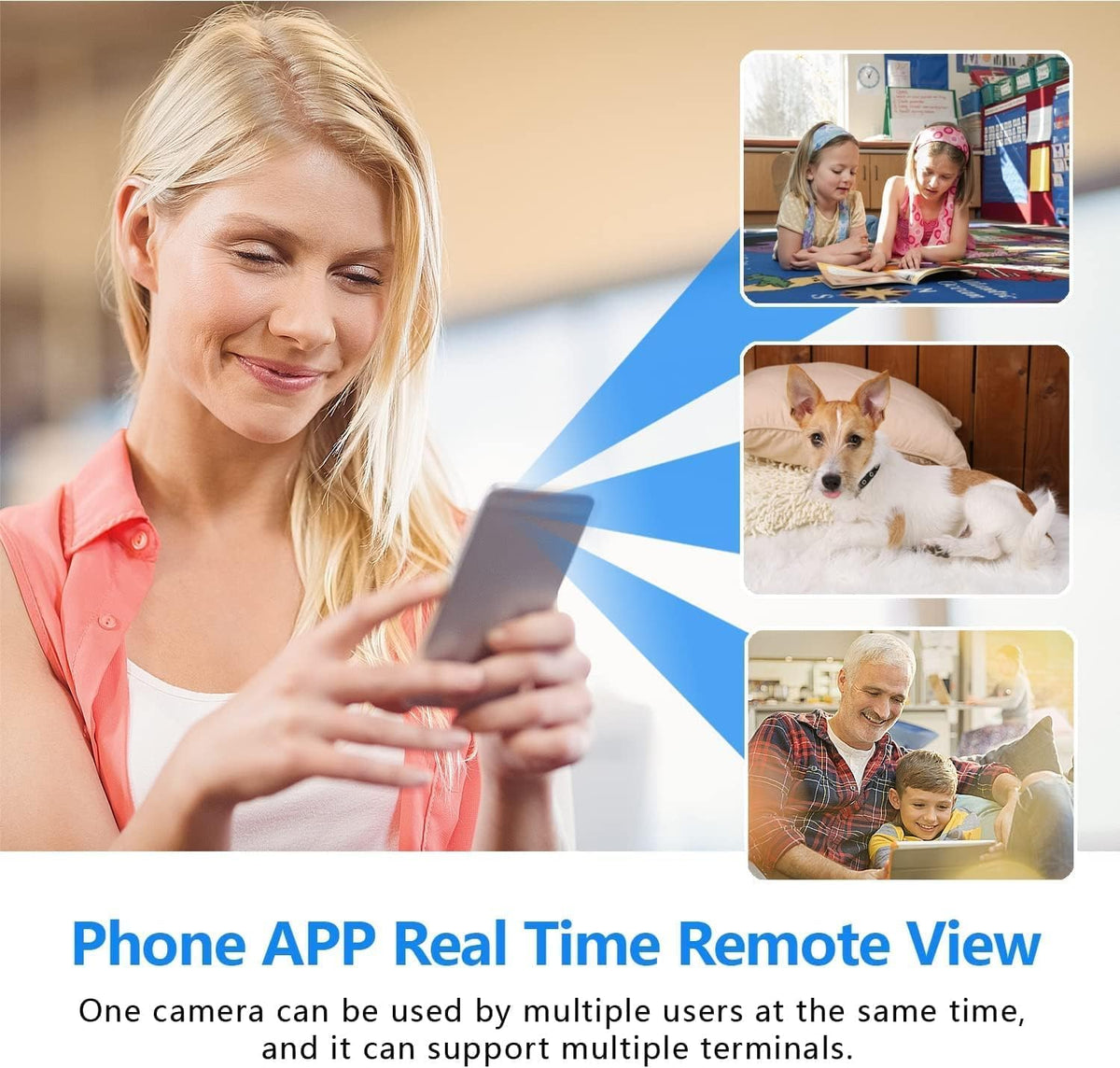 Indoor Camera with Night Vision, Motion Detection, and Wi-Fi Access