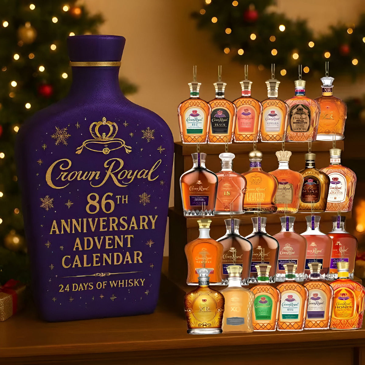 Adult Christmas Advent Calendar with Whisky Decorations