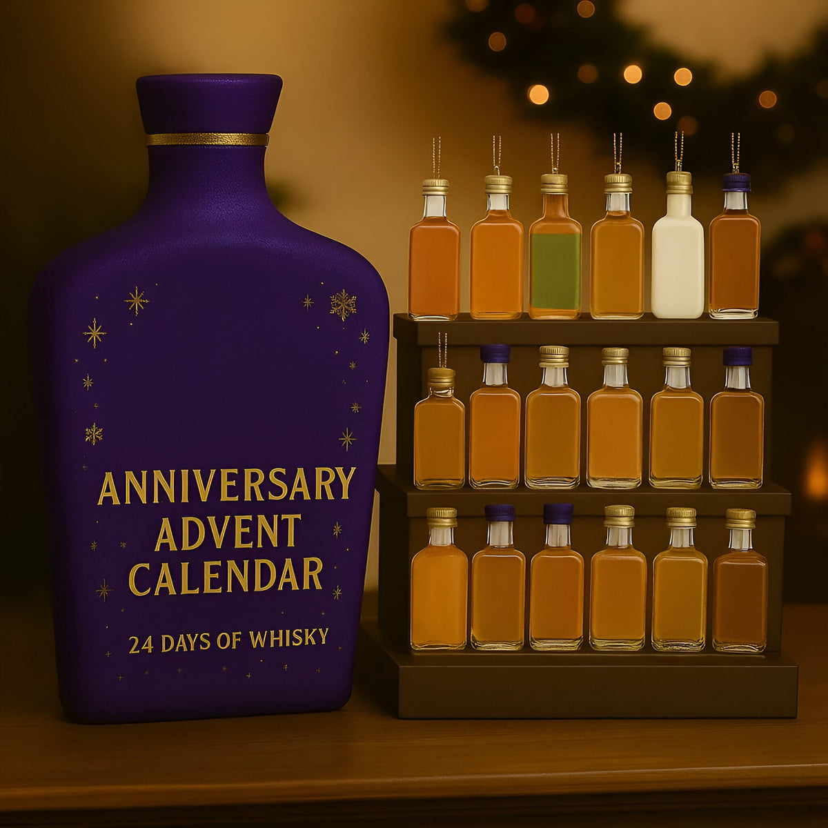 Adult Christmas Advent Calendar with Whisky Decorations
