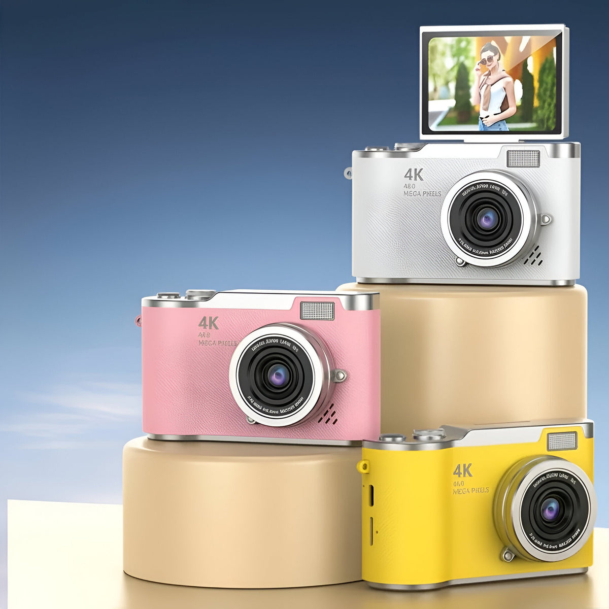 4K Digital Vlogging Camera with Flip Screen for Adults