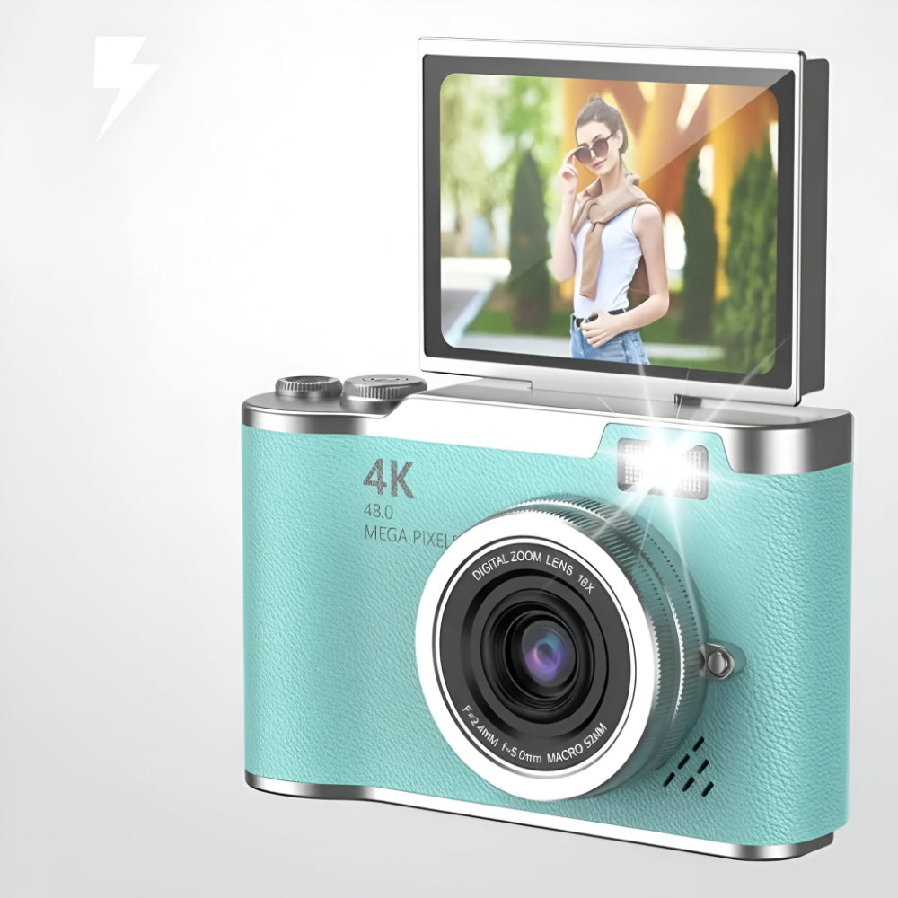 4K Digital Vlogging Camera with Flip Screen for Adults