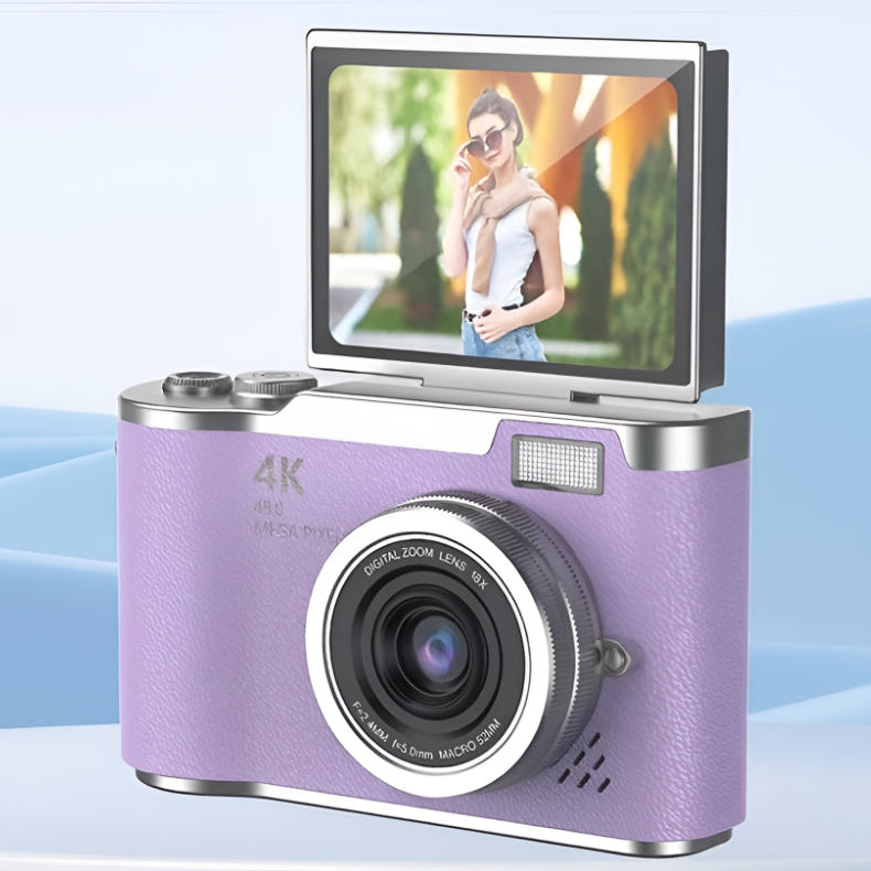 4K Digital Vlogging Camera with Flip Screen for Adults