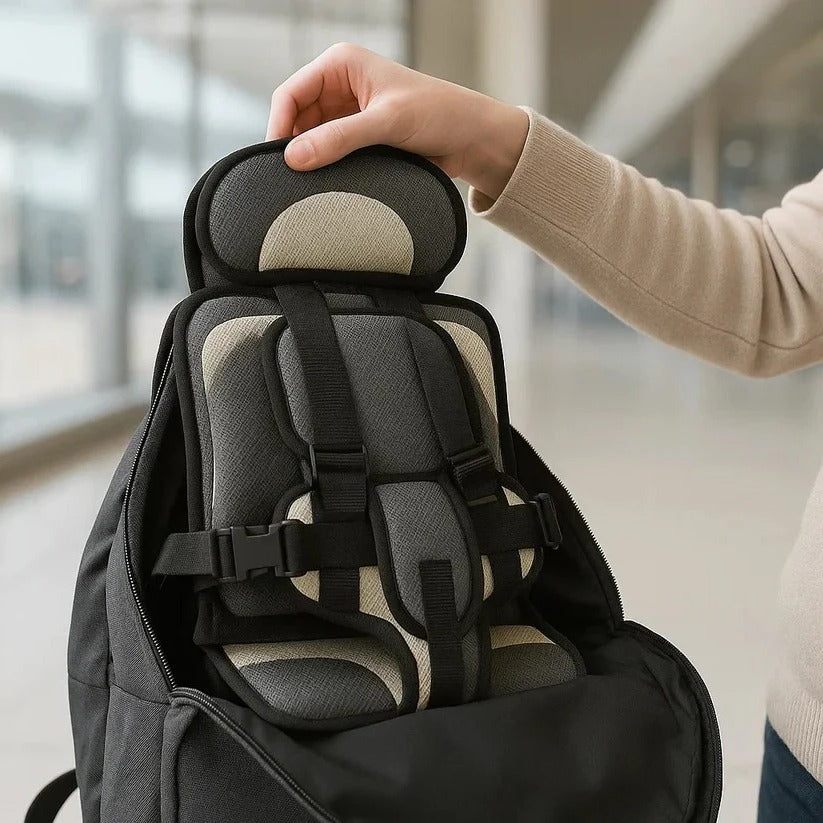 Foldable Travel Child Seat | Quick Setup with Harness System for On-the-Go Use