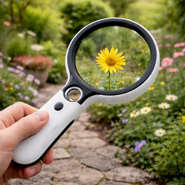 45x Handheld Magnifying Glass with LED Light for Precise Reading and Detailed Inspection