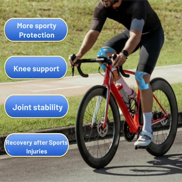 Knee Bandage | Pre-Cut Kinesiology Tape | Breathable Knee Support