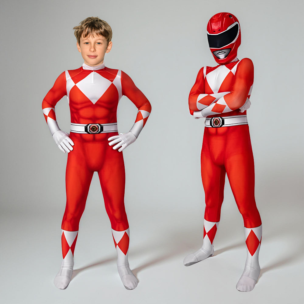 Kids' Superhero Jumpsuit Costume with Mask