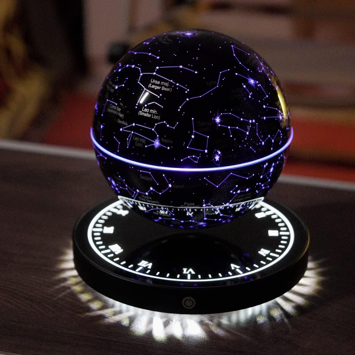 Rotating Floating Constellation Lamp with Magnetic Levitation