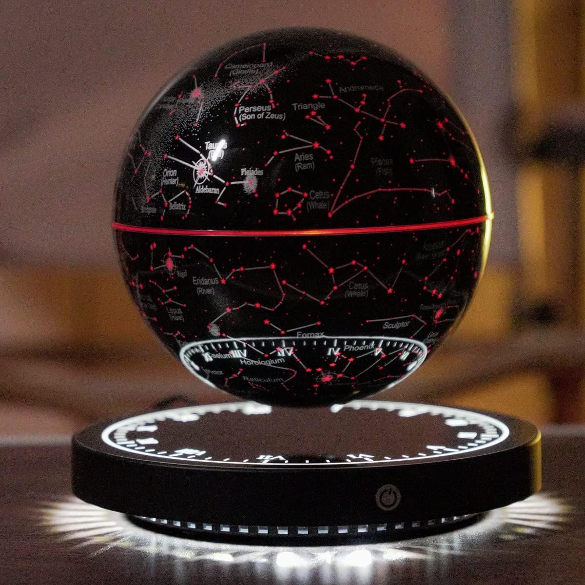 Rotating Floating Constellation Lamp with Magnetic Levitation