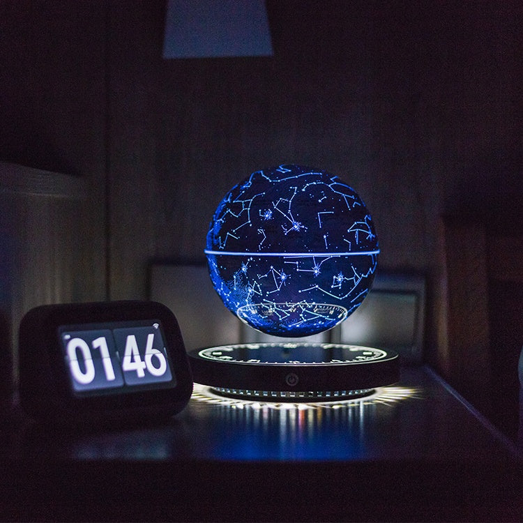Rotating Floating Constellation Lamp with Magnetic Levitation