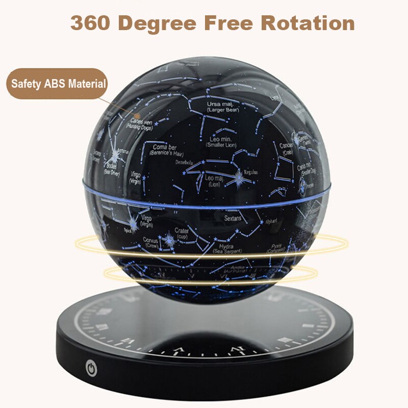 Rotating Floating Constellation Lamp with Magnetic Levitation