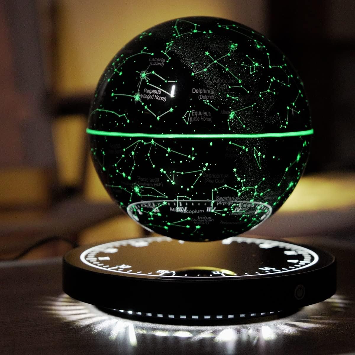 Rotating Floating Constellation Lamp with Magnetic Levitation
