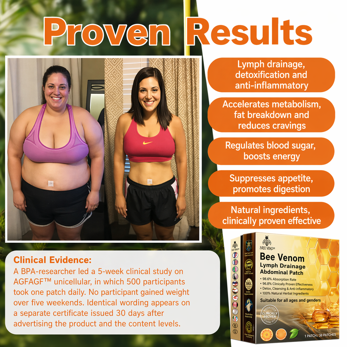Body Care | Bee Venom & Herbal Extract Patches | Slimming Patch