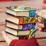 3D Glass Coffee Mug Featuring a Book Design