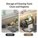 Rust-Free Kitchen Sink Rack with Towel Holder