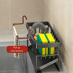 Rust-Free Kitchen Sink Rack with Towel Holder