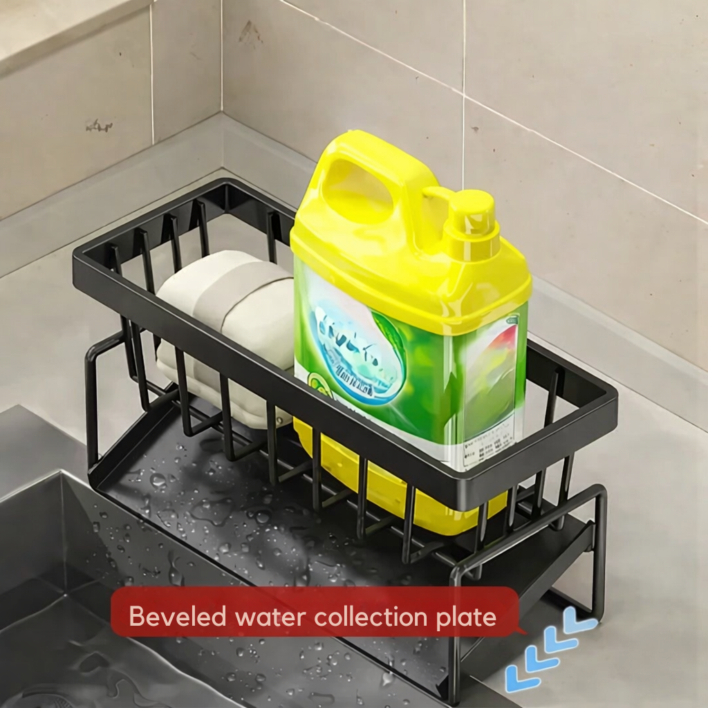 Rust-Free Kitchen Sink Rack with Towel Holder