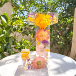 Floral Letter LED Table Lamp with Resin Design