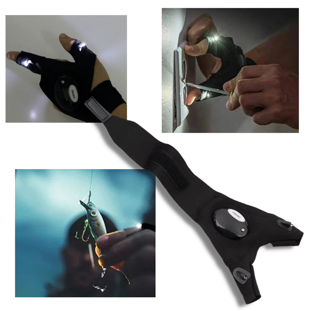Waterproof LED Work Gloves for Repairs and Outdoor Activities