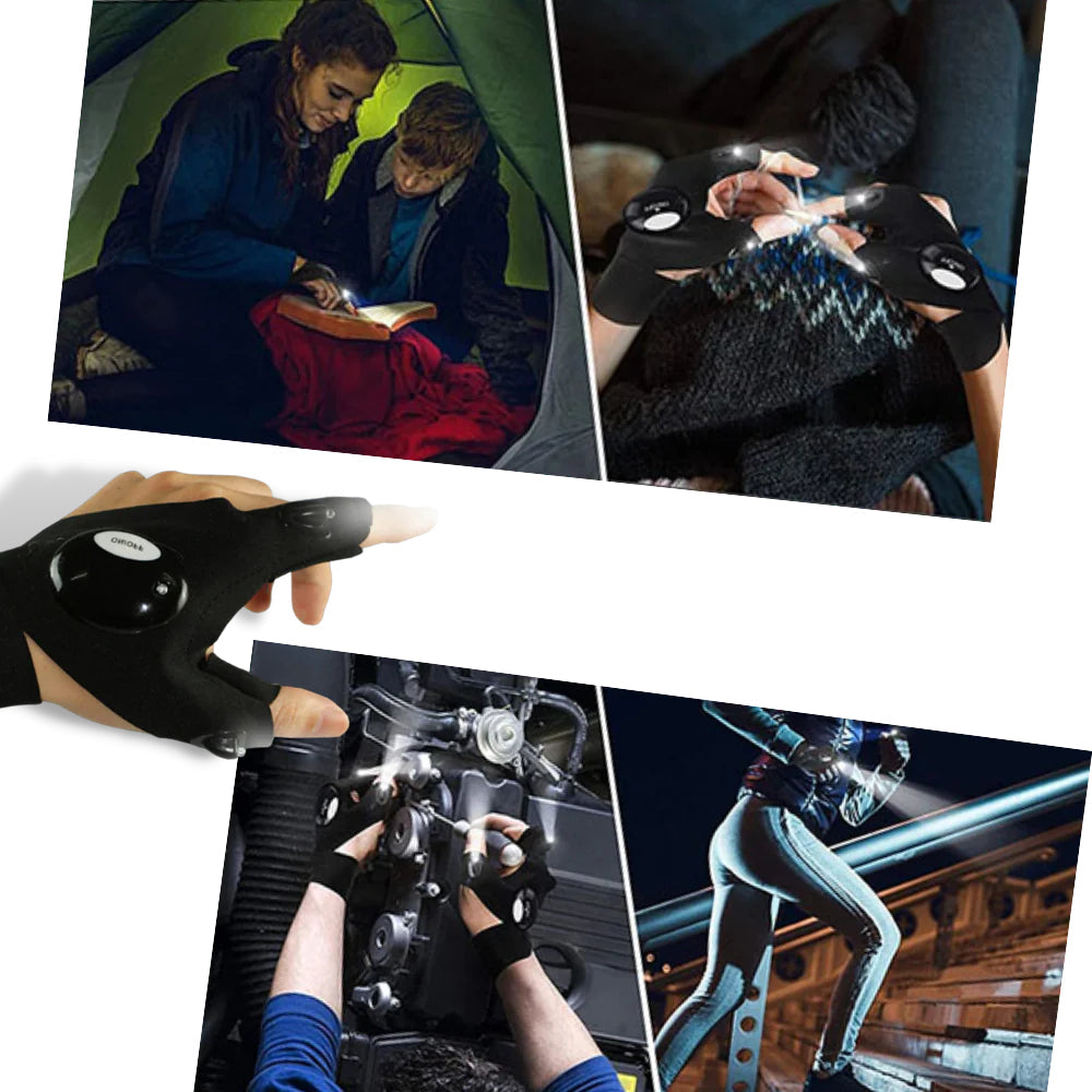 Waterproof LED Work Gloves for Repairs and Outdoor Activities