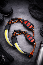 Rechargeable Headlamp 1000 Lumens, 230° Wide Angle, Waterproof, 2-Pack, Orange