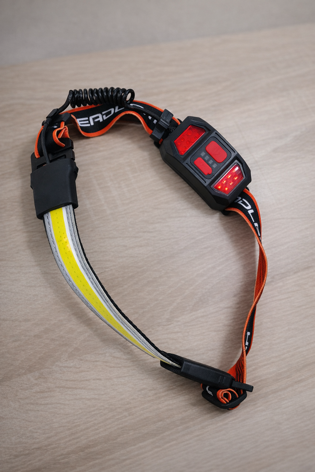 Rechargeable Headlamp 1000 Lumens, 230° Wide Angle, Waterproof, 2-Pack, Orange