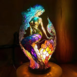 Animal-Themed Decorative Stained Glass Table Lamp