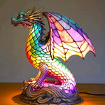 Animal-Themed Decorative Stained Glass Table Lamp