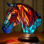 Animal-Themed Decorative Stained Glass Table Lamp