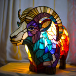 Animal-Themed Decorative Stained Glass Table Lamp