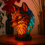 Animal-Themed Decorative Stained Glass Table Lamp