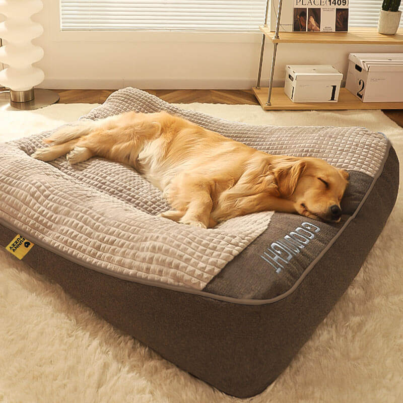 Thick Scratch-Resistant Spine Protection Dog Bed