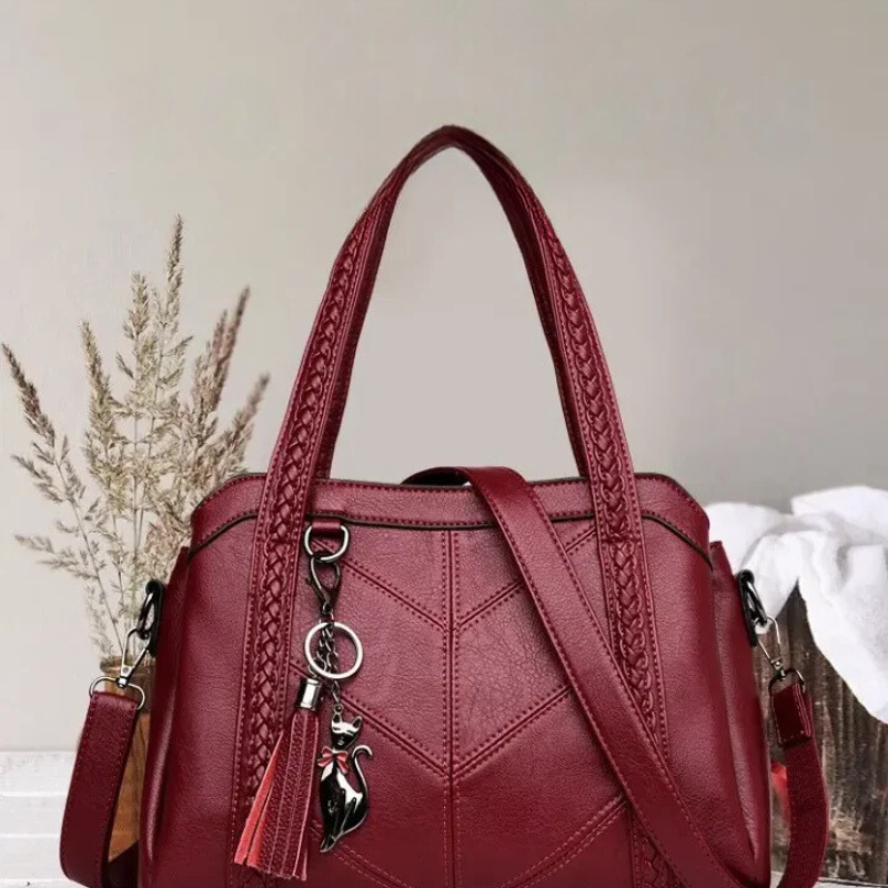 Spacious and Organized Women's Leather Handbag