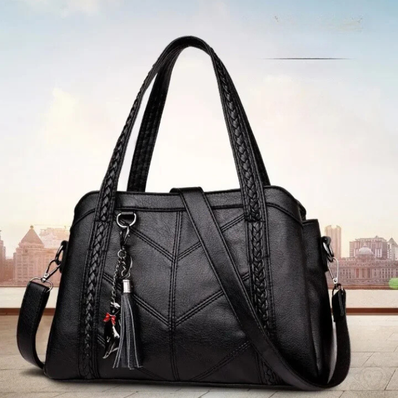 Spacious and Organized Women's Leather Handbag
