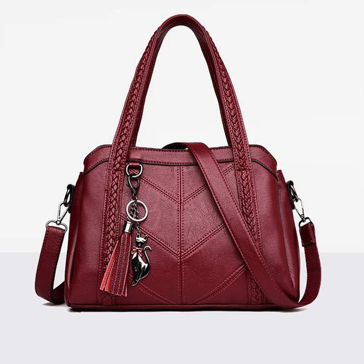 Spacious and Organized Women's Leather Handbag