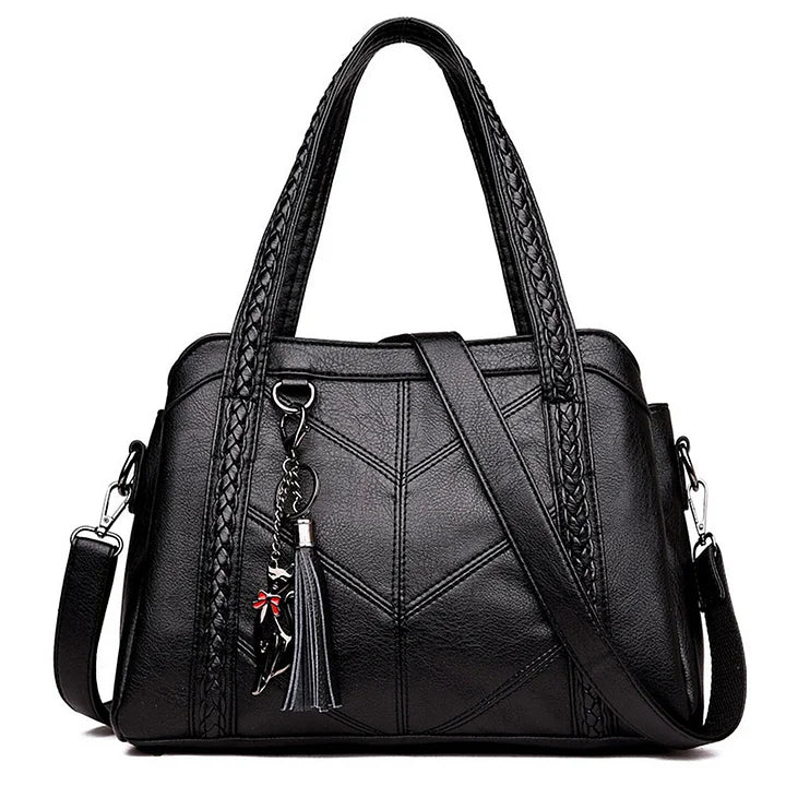 Spacious and Organized Women's Leather Handbag