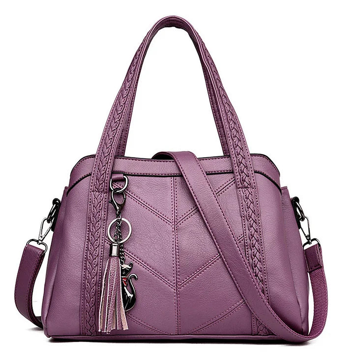 Spacious and Organized Women's Leather Handbag