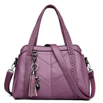 Spacious and Organized Women's Leather Handbag
