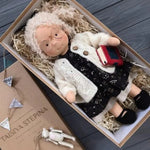 Handcrafted Waldorf Plush Doll – Soft Cotton Toy with Fabric Box | Cute & Cuddly | Perfect for Children's Birthdays & Imaginative Play