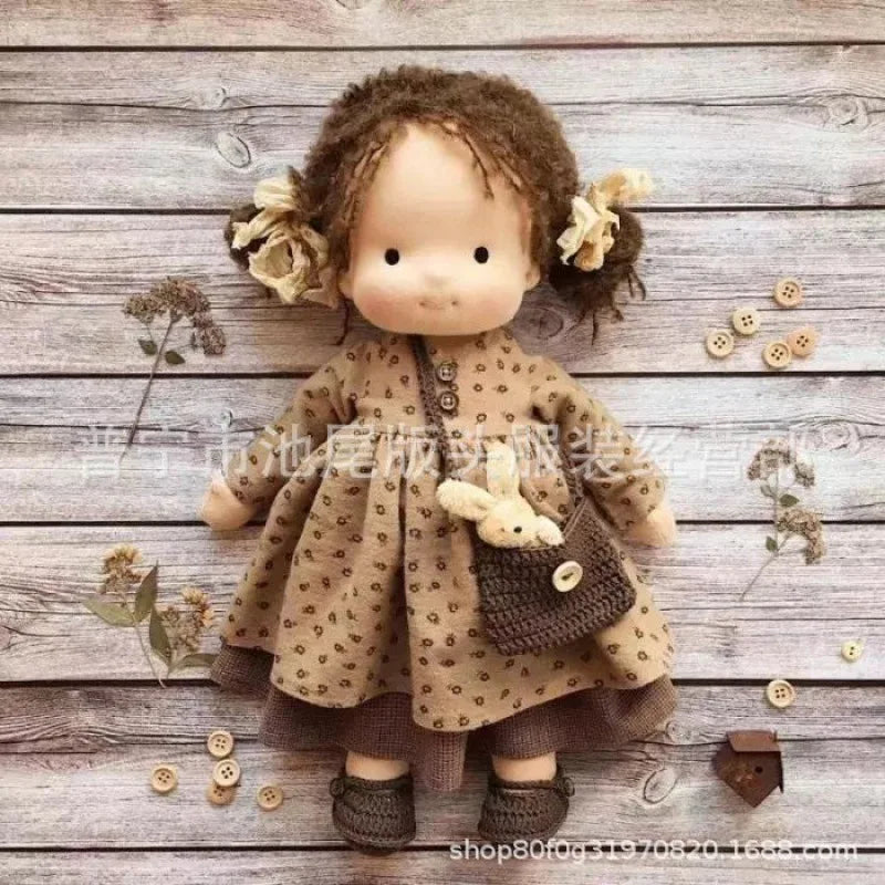 Handcrafted Waldorf Plush Doll – Soft Cotton Toy with Fabric Box | Cute & Cuddly | Perfect for Children's Birthdays & Imaginative Play