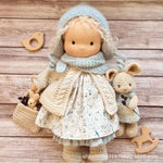 Handcrafted Waldorf Plush Doll – Soft Cotton Toy with Fabric Box | Cute & Cuddly | Perfect for Children's Birthdays & Imaginative Play
