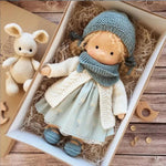 Handcrafted Waldorf Plush Doll – Soft Cotton Toy with Fabric Box | Cute & Cuddly | Perfect for Children's Birthdays & Imaginative Play