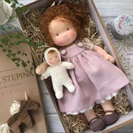 Handcrafted Waldorf Plush Doll – Soft Cotton Toy with Fabric Box | Cute & Cuddly | Perfect for Children's Birthdays & Imaginative Play
