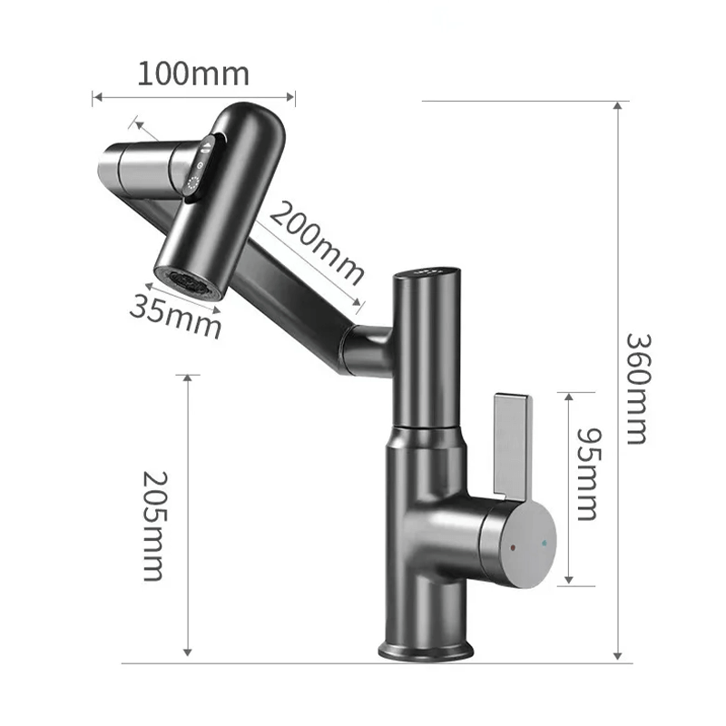 360° Intelligent Faucet with LED Temperature Display