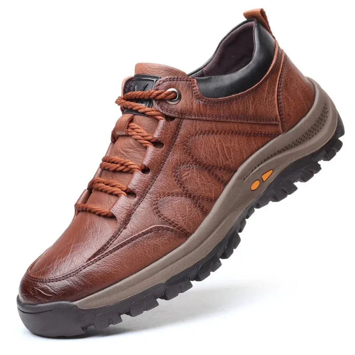 Men's Waterproof Leather Shoes with Posture Support