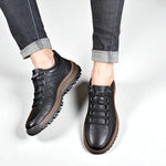 Men's Waterproof Leather Shoes with Posture Support
