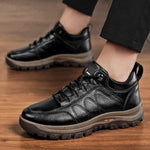 Men's Waterproof Leather Shoes with Posture Support