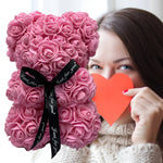 Decorative Rose Bear Gift for Special Occasions